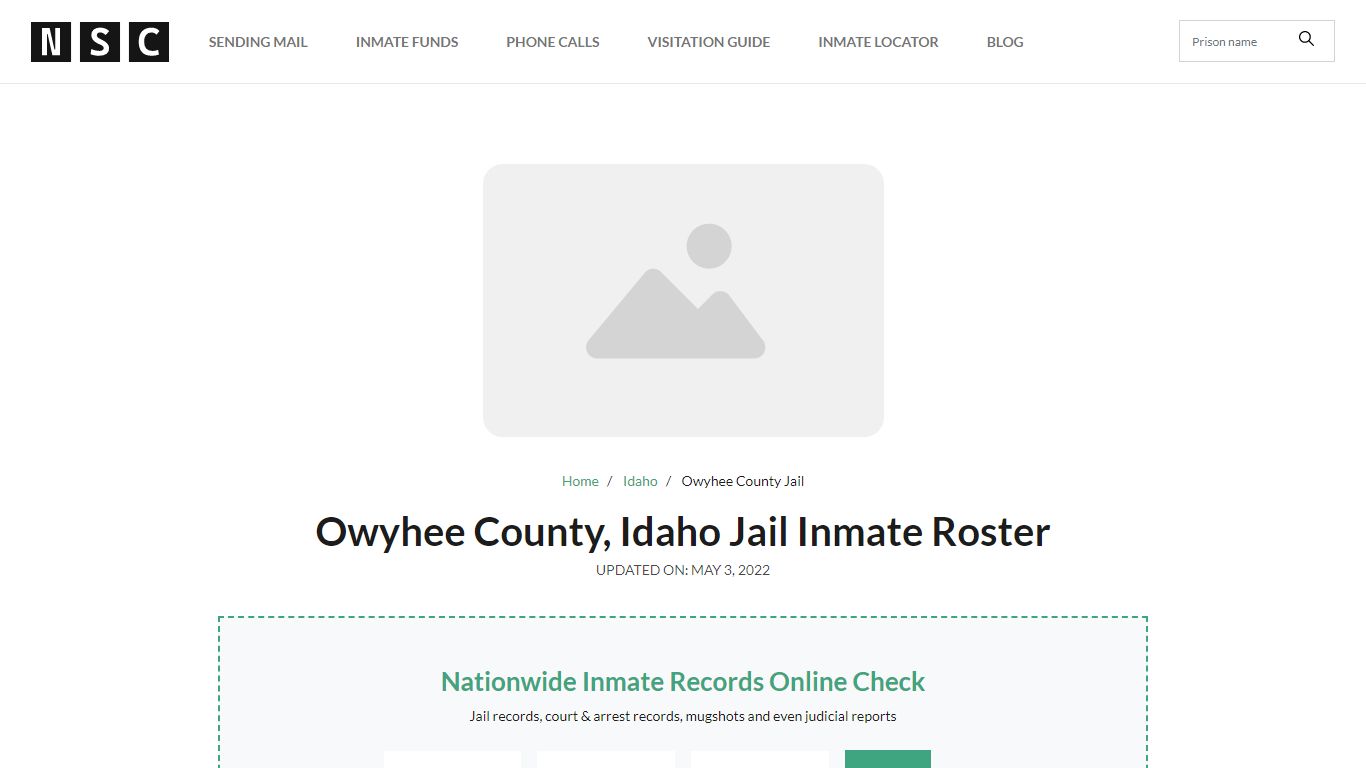 Owyhee County, Idaho Jail Inmate Roster